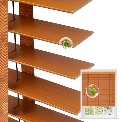 Generisch Holzjalousie 50mm Lamellen Walnut