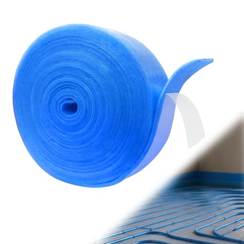 Randdämmstreifen Selbstklebend für Ausgleichsmasse: 50 mm x 5 mm x 20 m Randdämmstreifen für Ausgleichsmasse Randstreifen für Fußbodenheizung und Wänden Blau