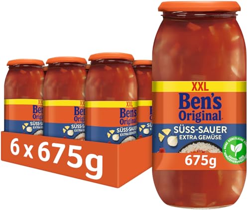 Ben's Original Saucen Süß-Sauer & Extra Gemüse, 6 Gläser (6 x 675g)
