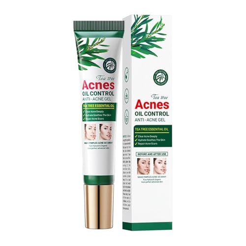 Gel de de árbol de té de 20 g - Tratamiento para pieles con tendencia acneica, Hidratación y reparación, Tratamiento Antiacné Contra la Piel y Cara con Imperfecciones