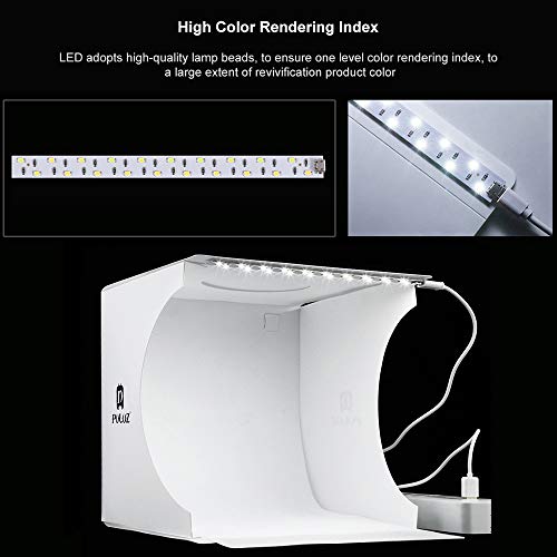 Docooler Puluz Dual Light Lightbox Mini 40 Pcs Sala De Luz Led Foliding Fotografia Iluminação Softbo