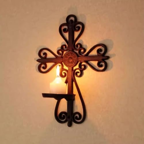 Wall Candle Sconces Metal Candle Sconces Vintage Openwork Candle Holder Wall Mounted Candle Holder Set Farmhouse Wall Decor