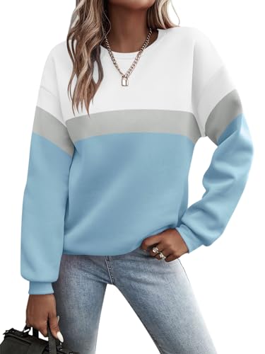 Amazon.com: TICTICMIMI Women's Long Sleeve Tops Casual Color Block