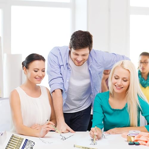 Qionew Q7015-12 Micro-Pen Fineliner Ink Pens,12 Pack Waterproof Archival Black Ink Pens Micro Fine Point Drawing Pens,Multiliner Pens, thumb #6