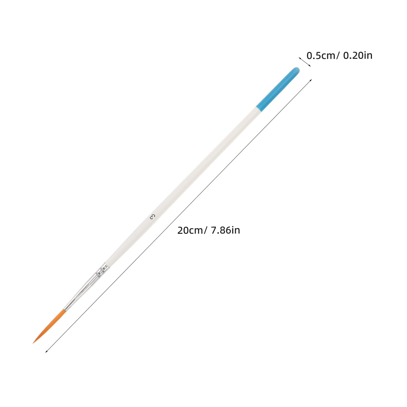 Lot de 6 set de Pinceaux en Nylon à Pointe Ultra Fine pour Aquarelle et Peinture à L'Huile Mini Pinceaux de Précision Bleus pour Traits Fins Détails de Bande Dessinée et