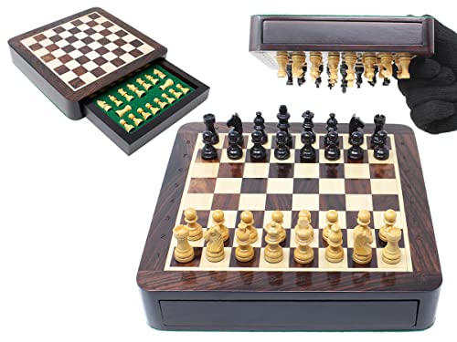 Set de Ajedrez Magnético de Viaje de Madera 7.5 pulgadas miniatura 1