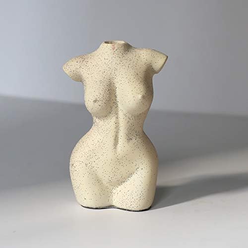 Maygone Ceramic Body Bud Vase Female Form Flower Vases For Home Table Shelf Boho Decoration