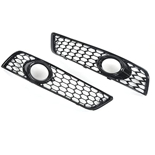 Garniture pare-chocs avant en ABS noir brillant avec trou antibrouillard