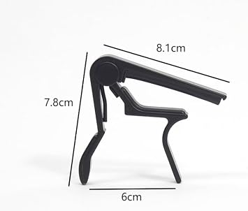 Quick Change Guitar Capo for 6-String Acoustic Guitar, Electric Guitar, Classical Guitar, Ukulele, Bass & Banjo – Ideal Guitar Accessories (Black)