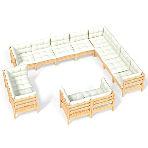 MOONAIRY 12-TLG. Garten-Lounge-Set mit Creme Kissen, Lounge Gartenmöbel Set, Terassenmöbel Wetterfest, Loungemöbel… – Bild 3