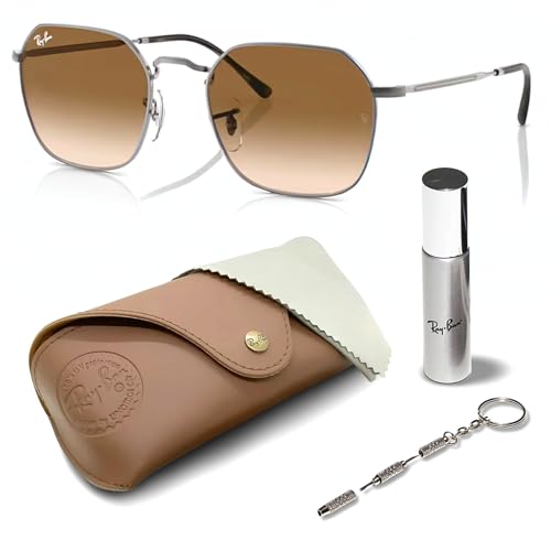 Ray-Ban RB3694 JIM Square-Round Shaped Sunglasses for Men & Women with Official RAYBAN Eyewear Kit