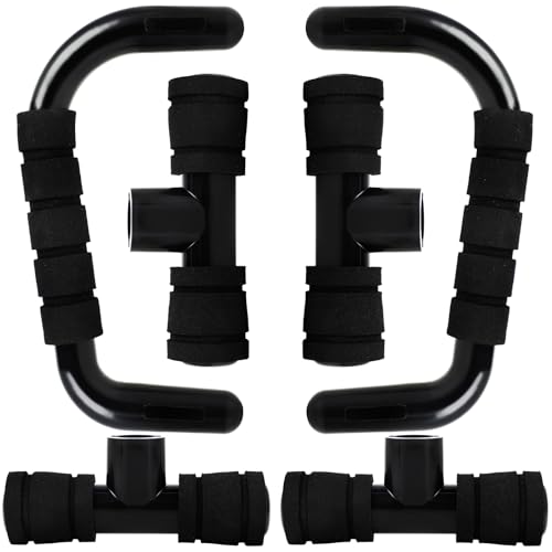 Soporte para Flexiones Push Up Bars Stand con Mango de Espuma Antideslizante Barras de Acero Inoxidable Set de 2 para Entrenamiento Muscular y Fuerza - Imagen 6