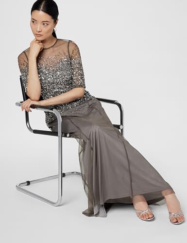 Adrianna Papell Women's Plus Size Beaded Illusion Gown2