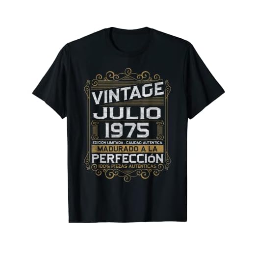 Julio 1975 Vintage Regalo 48 Años Cumpleaños Hombre Camiseta