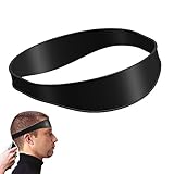 Haarschneide Schablone,Haarschneide Hilfe,Haarschneide Hilfe,Haarschneidehilfe,Haarschneide Schablone Haarschneider,Für DIY Home Haarschnitte Haarschneideanleitung,Haarband Aus Silikon(Schwarz)
