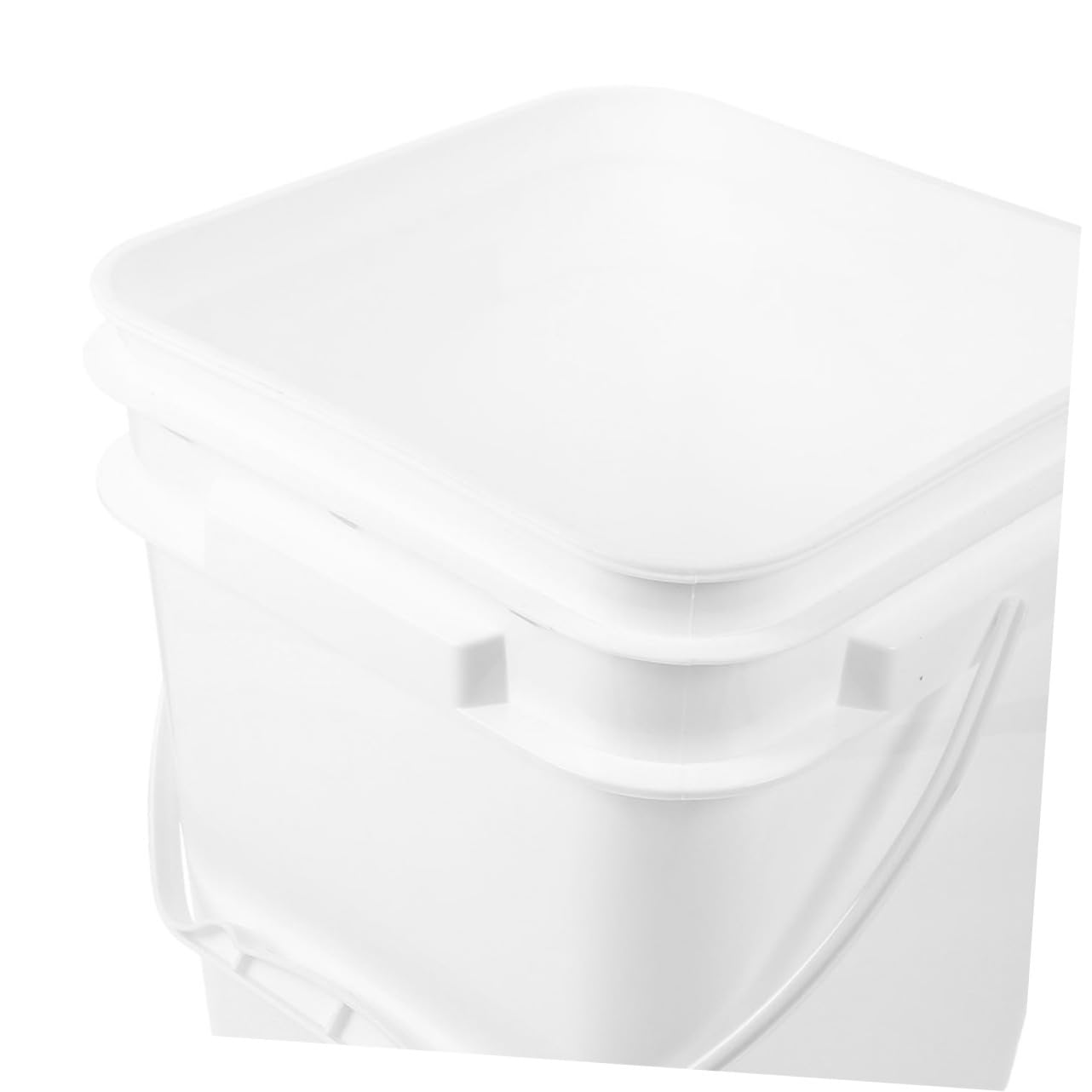 Cubo de Pintura de Plástico Blanco Tapa 10l, Paquete de 2