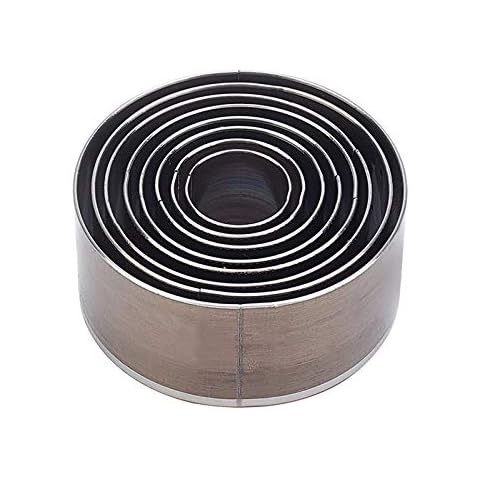 PandaHall 8 Stk. Einloch-Hohlstanzer-Set Aus Kohlenstoffstahl, 8 Größen 20 25 30 35 40 45 50 55 mm Runder Leder-Stanzwerkzeug Schneidform-Stanzstempel Für Handgefertigtes DIY-Lederhandwerk Cover