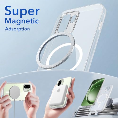 Image of Jkobi Lifetime Anti-Yellow MagSafe Compatible Clear Back Cover Case for OnePlus 15R (Sleek Hard Crystal | Shockproof and Camera Protection)
