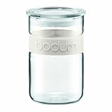 Bodum Presso 20-Ounce Glass Storage Jar, White