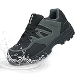 ROVELLIA Waterproof Shoes for Women Wide Width Non Slip Work Shoes Chefs Food Service Water Resistant Sneakers Lightweight Slip Resistant Fashion Footwear for Nurse（Black 41.5）