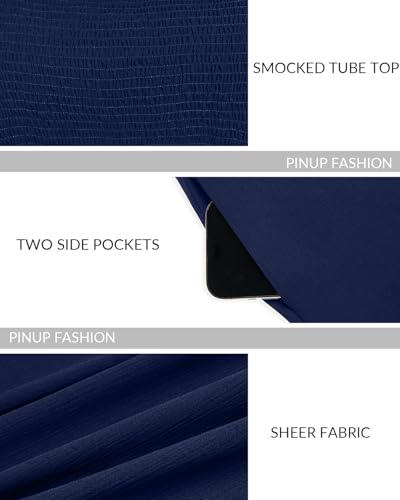 Pinup Fashion Plus Size Jumpsuits Women Cover Up Casual Off Shoulder Strapless Wide Leg Pants Romper with Pockets3