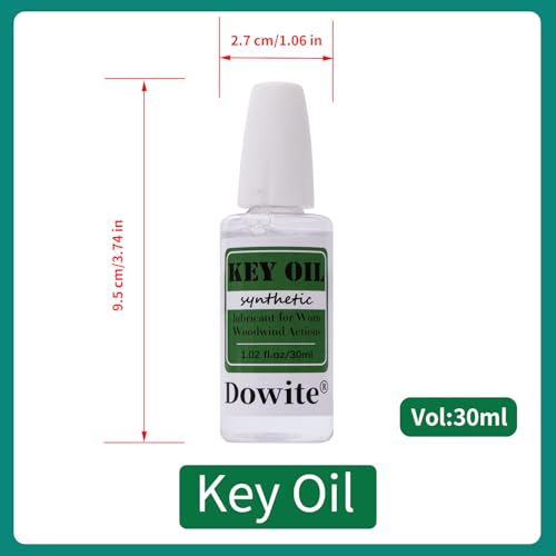 Dowite Synthetic Key Oil for Woodwind Instruments, 30ml (1.02oz) Professional Lubricant for Clarinets, Flutes & Saxophones, Anti-Stick & Long-Lasting Protection, Precision Dropper for Easy Maintenance