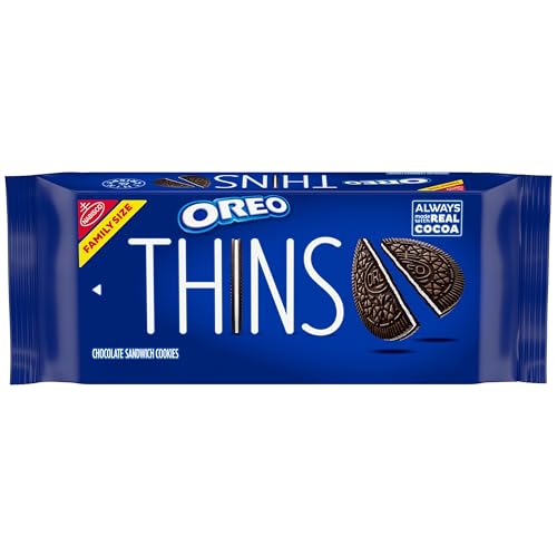 OREO Thins Chocolate Sandwich Cookies, Family Size, 11.78 oz