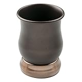 InterDesign Jacqueline Tumbler Cup for Bathroom Vanity Countertops - Pearl Bronze/Champagne