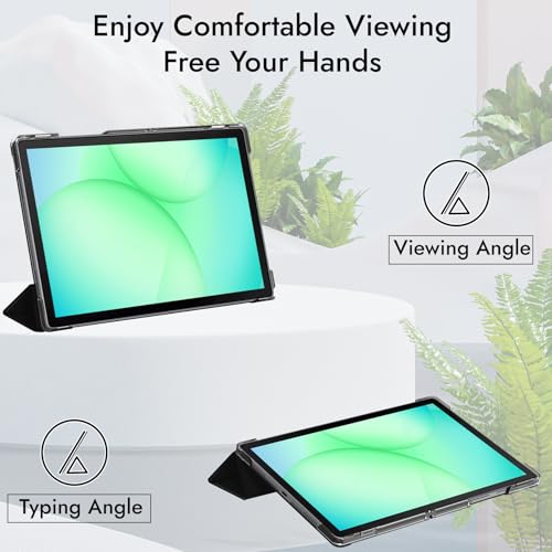 Image of Robustrion Cover for Samsung Galaxy Tab A11 Plus Cover Case 11 inch, Flip Cover Case for Samsung Galaxy Tab A11 Plus Cover /Tab A11+ Tablet Cover with Translucent Back - Black