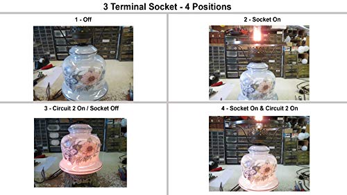 B&P Lamp® 3-Terminal Med. Base, Turn Knob Socket Interior #TOP3