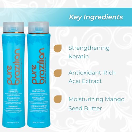 Pure Brazilian 5132000114 Anti Frizz Daily Shampoo & Conditioner thumb #2