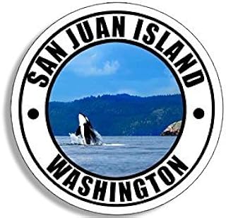 Magnet Round SAN Juan Island Washington Magnet(wa rv Travel Resort) 4 x 4 inch
