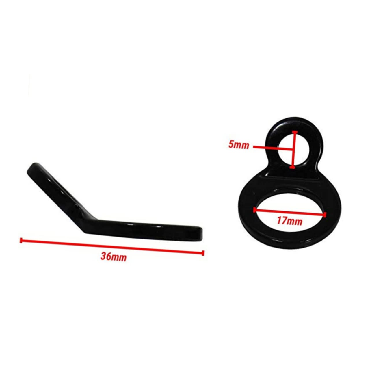 Unomor 2pcs Motorcycle Trailer Pull Ring Tow Trailer Hitch for Motorcycle Hook Motor Bike Universal Ring Black