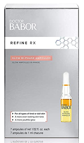 BABOR Refine RX Glow Bi-Phase Ampoule Serum | Even Skin Tone and Improve Texture | Anti-Aging and Collagen Boosting Vitamin C Serum | For Smoother More Radiant Skin | 7 Days to a More Even Complexion