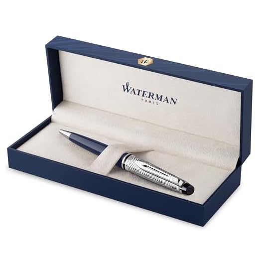 Waterman Expert penna a sfera | Laccatura blu e metallo | Cappuccio cesellato | Inchiostro blu | Confezione regalo