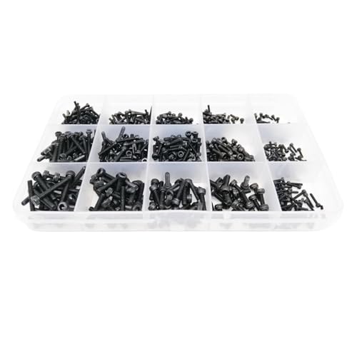 400/2100�� M1.6 M2 M2.5 M3 M4 M5 �u���b�N 12.9�O���[�h�X�`�[�� �Z�p���t���{���g �i�b�g ���b�V���[�Z�b�g �R���r�l�[�V�����{�b�N�X(Set B 650pcs)