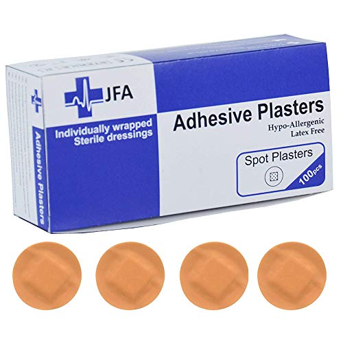 JFA - Tiritas impermeables (22 x 22 mm, 100 unidades por caja)