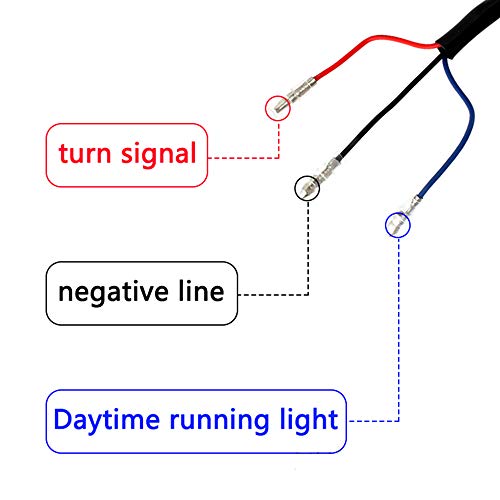 Mooreaxe Motorcycle Turn Signals Lights Blinkers Indicators Motorbike Scooter Daytime Running Light Dirt Pit Bike Atv Quard Bobber Off Road Light Blue/Amber Color #TOP6