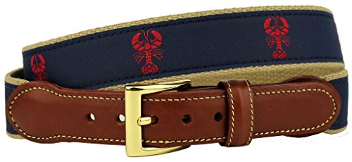 COUNTRY CLUB PREP The Lobster Clause Leather Tab Belt in Navy2