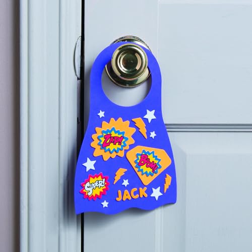 Manualidades para niños de goma eva superhéroes perilla puerta colgador manualidades infantiles 5