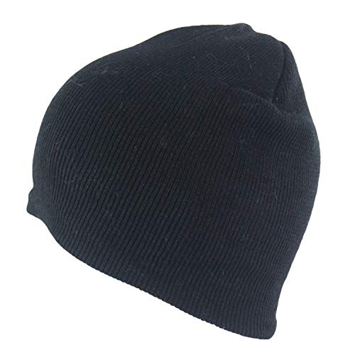 Gorro acanalado para hombre y mujer, talla única, Negro, Taille unique Cover