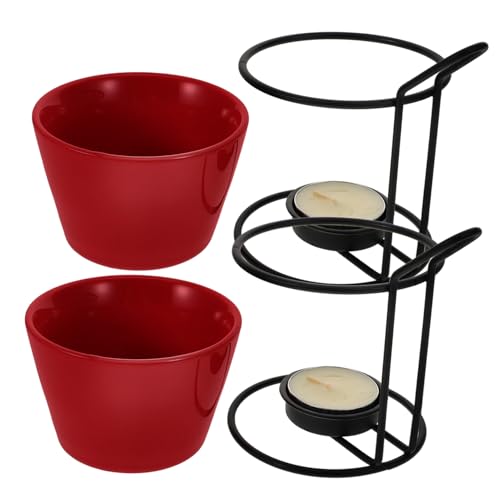 NAMOARLY Ceramic Melting Pot for Fondue Cheese Raclette Cheese Butter Warmers for Seafood