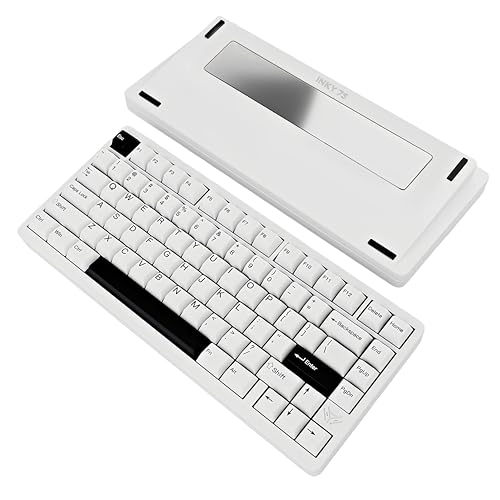 Image of MK INKY75 CNC Aluminum Mechanical Keyboard Triple-Mode Connectivity Gaming Keyboard, 75% Layout Mechanical Keyboard,with Superior Acoustics, Creamy Sounding, RGB /HMX /4000mAh(Almost White)