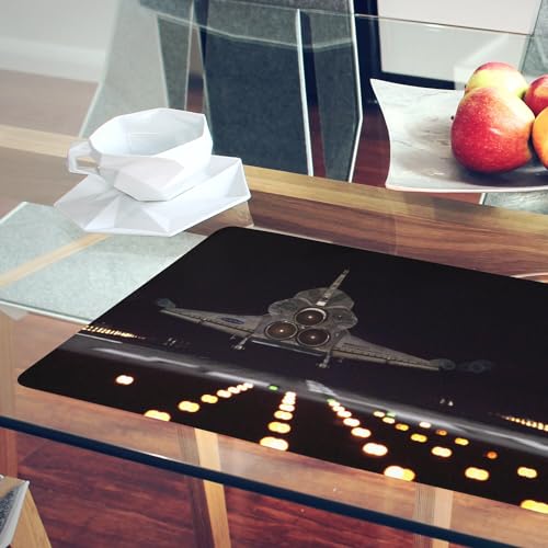 Sets de table en liège grand format avec illustration navette spatiale
