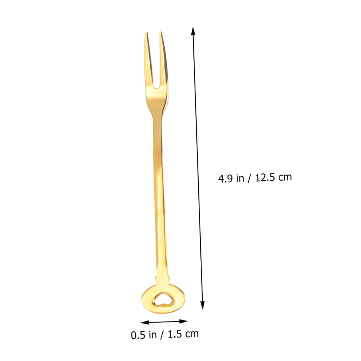 OUNONA 18piezas Tenedores De Fruta De Acero Inoxidable Reutilizables Para Fiestas Utensilios De Mesa Elegantes Aptos Para Hotel Bar y Eventos Dorado Con Caja