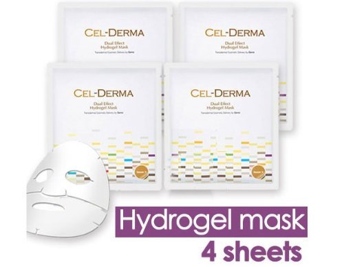 Cel-derma Dual Effect Hydrogel Mask Pack 4heet 1set ★ Made in Korea