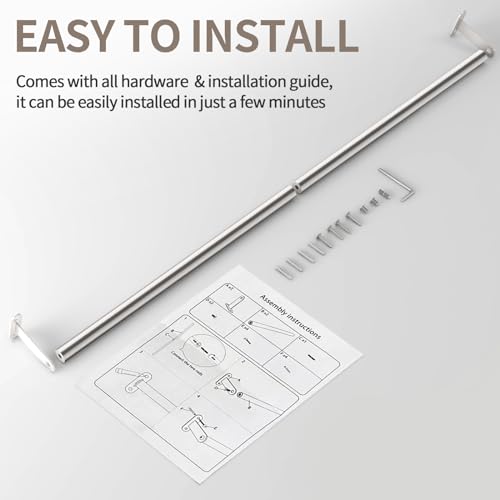 Juyson 30 Inch Bathroom Towel Bar, Towel Racks For Bathroom Wall Mounted, Stainless Steel Heavy Duty Modern Single Towel Bar Holder Towel Rod Wall Mounted, Brushed Nickel thumb #6