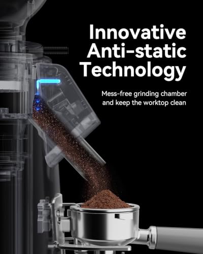 Image of MOKKOM 64mm Flat Burr Coffee Grinder, Espresso Grinder,100 Grind Settings