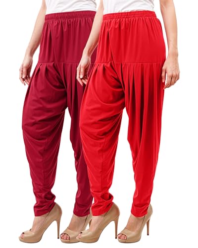 Image of Buy That Trendz Women's Viscose Dhoti Patiyala Salwar Harem Bottoms Pants