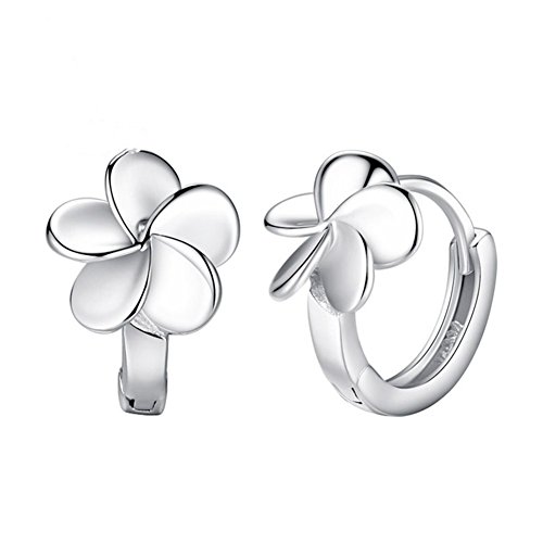 Preisvergleich Produktbild Qinlee Kristall Ohrringe Kreative Ohrhänger Zirkon Creole Ohrstecker Mode Geschenk Ohrschmuck Elegant Ohr Accessoires Damen Mädchen für Hochzeiten, Bankette, Party Schmuck Zubehör (Silber Blumen)